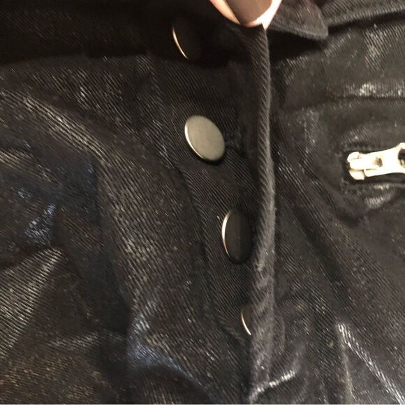 REVICE Foldover Shimmer Moto Straight Jeans - 32 - Picture 8 of 14